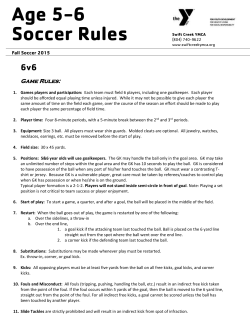 Age 5-6 Soccer Rules - YMCA of Greater Richmond