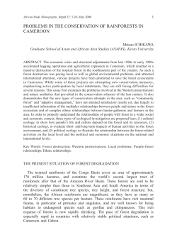 problems in the conservation of rainforests in cameroon