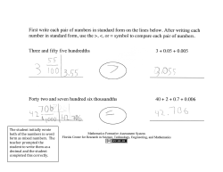 The student initially wrote both of the numbers in word form as mixed