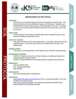 Sedimentation for soil texture