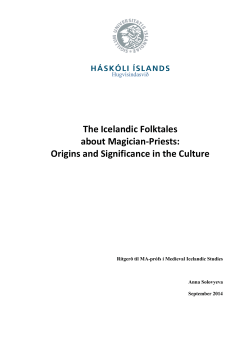 The Icelandic Folktales about Magician-Priests: Origins