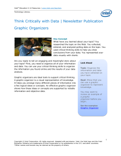Describe with Technology Newsletter Publication Graphic Organizers