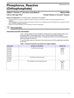 Phosphorus, Reactive (Orthophosphate)