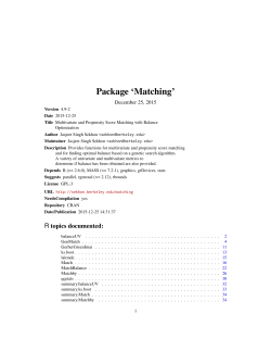 Package `Matching`