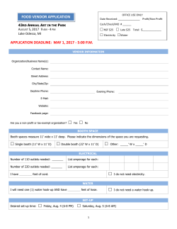 Food Vendor Application - Lake Odessa Area Arts Commission