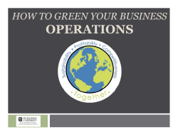 Sustainable Operations