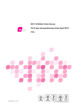 Crime Survey for England and Wales 2011