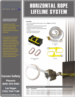 horizontal rope lifeline system