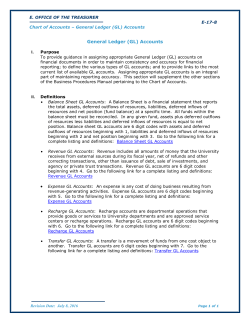 (GL) Accounts