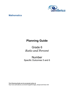 Grade 6 Ratio and Percent