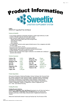 #10876 SWEETLIX&reg; CopperHead&reg; Max 16:8 Mineral Features