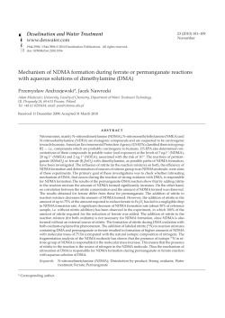 Mechanism of NDMA formation during ferrate or permanganate