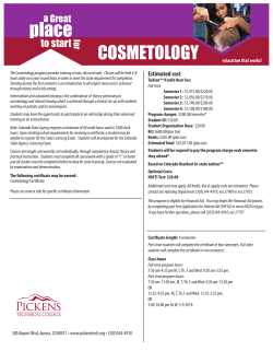 Cosmetology - Pickens Technical College