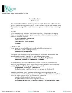 BGC Style Guide - Bard Graduate Center