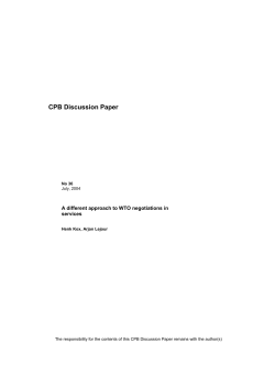 CPB Discussion Paper