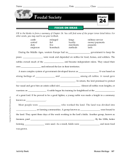 Feudal Society