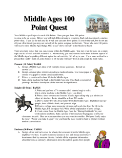 Middle Ages 100 Point Quest