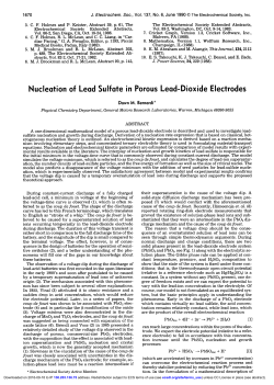 Nucleation of Lead Sulfate in Porous Lead-Dioxide