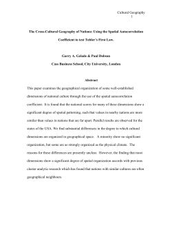 The cross-cultural geography of nations: using