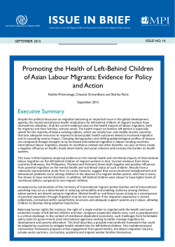 Promoting the Health of Left-Behind Children of