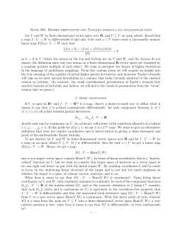 Math 396. Higher derivatives and Taylor`s formula via multilinear