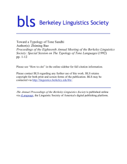 b Berkeley Linguistics Society