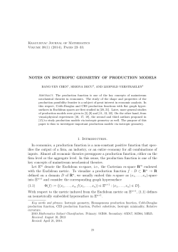 NOTES ON ISOTROPIC GEOMETRY OF PRODUCTION MODELS 1