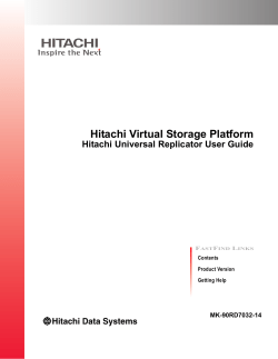 Hitachi Virtual Storage Platform Hitachi Universal Replicator User