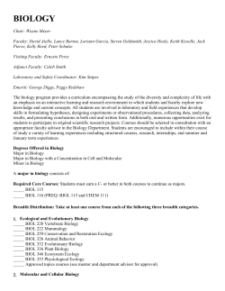 biology - Austin College Bulletin