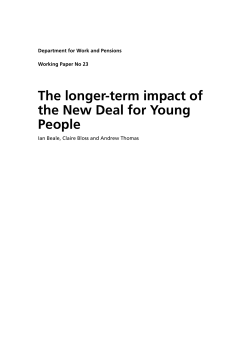 The longer-term impact of the New Deal for Young People