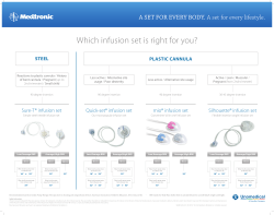 Which infusion set is right for you?