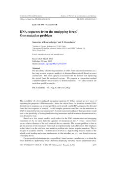DNA sequence from the unzipping force?