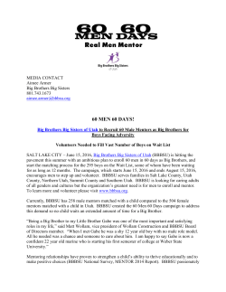60 MEN 60 DAYS! - Big Brothers Big Sisters of Utah