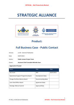 STRATEGIC ALLIANCE - Cambridgeshire PCC