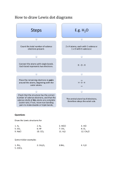 How to draw Lewis dot diagrams E.g. H O