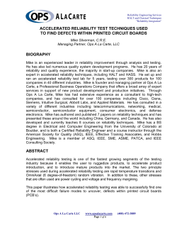accelerated reliability test techniques used to find