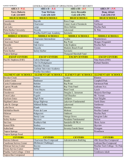 AREA I - WK AREA II - BH AREA III - RP AREA IV