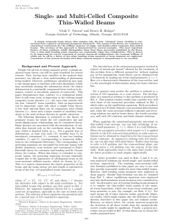 Single- and Multi-Celled Composite Thin-Walled