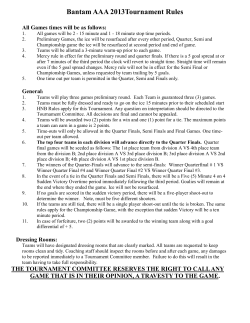 Tournament Rules - KV Kings Hockey