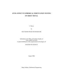 anvil effect in spherical indentation testing on sheet metal