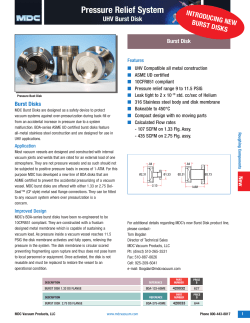 BDA-series Burst Disks