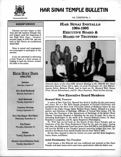 har sinai temple bulletin - American Jewish Archives