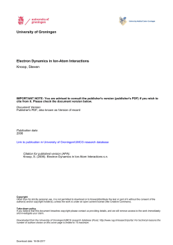 Electron Dynamics in Ion-Atom Interactions Knoop, Steven
