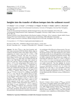 Insights into the transfer of silicon isotopes into the sediment record
