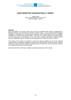 does weighted average really work?