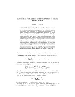 SURPRISING SYMMETRIES IN DISTRIBUTION OF PRIME