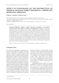 effect of topography on the distribution of tropical montane