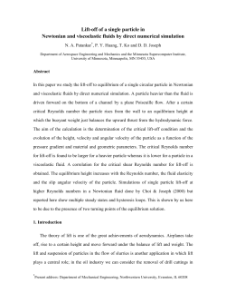 Lift-off of a single particle in Newtonian and