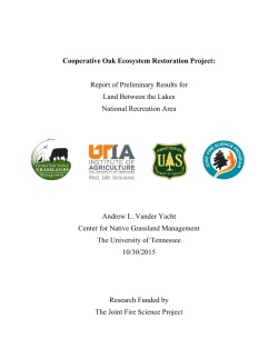 Preliminary Results of Cooperative Oak Ecosystem