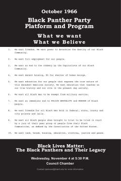 Black Panther Party Platform and Program